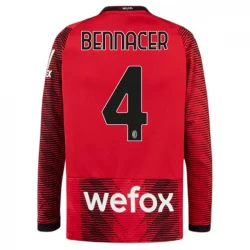 AC Milan Bennacer #4 Fodboldtrøjer 2023-24 Hjemmebanetrøje Mænd Lange Ærmer