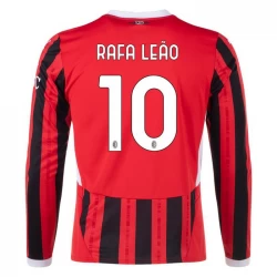 AC Milan Rafa Leao #10 Fodboldtrøjer 2024-25 Hjemmebanetrøje Mænd Lange Ærmer