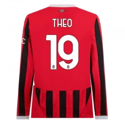 AC Milan Theo Hernández #19 Fodboldtrøjer 2024-25 Hjemmebanetrøje Mænd Lange Ærmer
