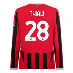 AC Milan Thiaw #28 Fodboldtrøjer 2024-25 Hjemmebanetrøje Mænd Lange Ærmer