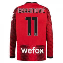 AC Milan Zlatan Ibrahimović #11 Fodboldtrøjer 2023-24 Hjemmebanetrøje Mænd Lange Ærmer