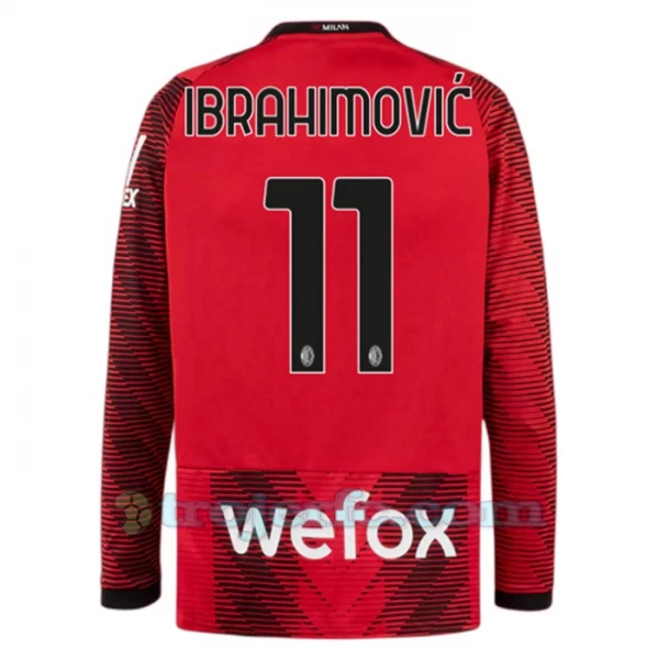 AC Milan Zlatan Ibrahimović #11 Fodboldtrøjer 2023-24 Hjemmebanetrøje Mænd Lange Ærmer
