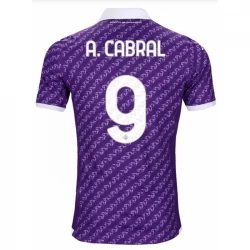 ACF Fiorentina A. Cabral #9 Fodboldtrøjer 2023-24 Hjemmebanetrøje Mænd