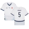 Akanji #5 Schweiz Fodboldtrøjer EM 2024 Udebanetrøje Mænd