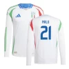 Andrea Pirlo #21 Italien Fodboldtrøjer EM 2024 Udebanetrøje Mænd Lange Ærmer