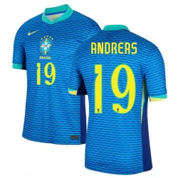 Andreas #19 Brasilien Fodboldtrøjer Copa America 2024 Udebanetrøje Mænd
