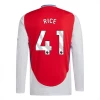 Arsenal FC Declan Rice #41 Fodboldtrøjer 2024-25 Hjemmebanetrøje Mænd Lange Ærmer