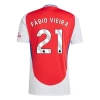 Arsenal FC Fabio Vieira #21 Fodboldtrøjer 2024-25 Hjemmebanetrøje Mænd