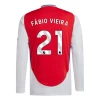 Arsenal FC Fabio Vieira #21 Fodboldtrøjer 2024-25 Hjemmebanetrøje Mænd Lange Ærmer