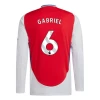 Arsenal FC Gabriel #6 Fodboldtrøjer 2024-25 Hjemmebanetrøje Mænd Lange Ærmer