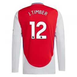 Arsenal FC J.Timber #12 Fodboldtrøjer 2024-25 Hjemmebanetrøje Mænd Lange Ærmer