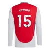 Arsenal FC Kiwior #15 Fodboldtrøjer 2024-25 Hjemmebanetrøje Mænd Lange Ærmer