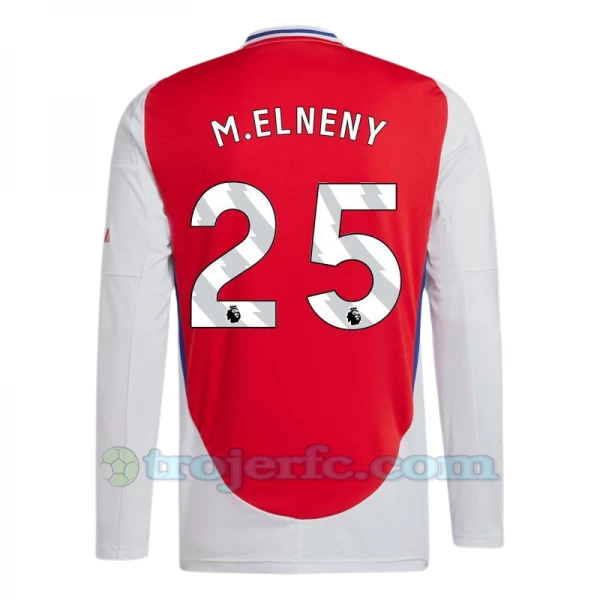 Arsenal FC M. Elneny #25 Fodboldtrøjer 2024-25 Hjemmebanetrøje Mænd Lange Ærmer