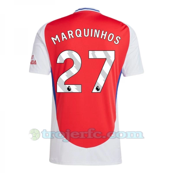 Arsenal FC Marquinhos #27 Fodboldtrøjer 2024-25 Hjemmebanetrøje Mænd