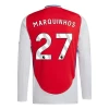 Arsenal FC Marquinhos #27 Fodboldtrøjer 2024-25 Hjemmebanetrøje Mænd Lange Ærmer