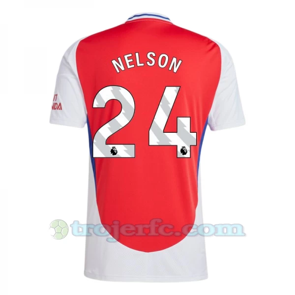 Arsenal FC Nelson #24 Fodboldtrøjer 2024-25 Hjemmebanetrøje Mænd
