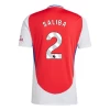 Arsenal FC Saliba #2 Fodboldtrøjer 2024-25 Hjemmebanetrøje Mænd