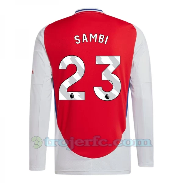 Arsenal FC Sambi #23 Fodboldtrøjer 2024-25 Hjemmebanetrøje Mænd Lange Ærmer