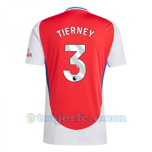 Arsenal FC Tierney #3 Fodboldtrøjer 2024-25 Hjemmebanetrøje Mænd
