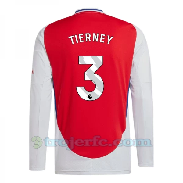 Arsenal FC Tierney #3 Fodboldtrøjer 2024-25 Hjemmebanetrøje Mænd Lange Ærmer