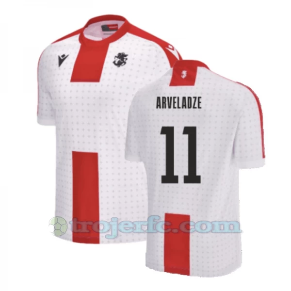 Arveladze #11 Georgia Fodboldtrøjer EM 2024 Hjemmebanetrøje Mænd
