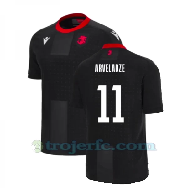 Arveladze #11 Georgia Fodboldtrøjer EM 2024 Udebanetrøje Mænd