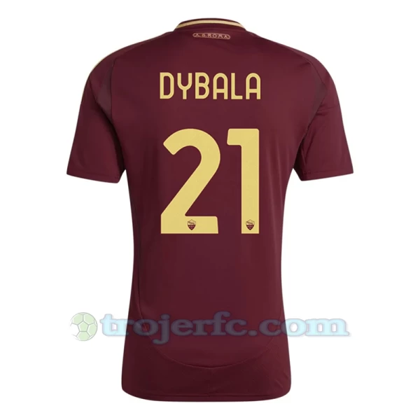 AS Roma Paulo Dybala #21 Fodboldtrøjer 2024-25 Hjemmebanetrøje Mænd