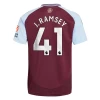 Aston Villa J. Ramsey #41 Fodboldtrøjer 2024-25 Hjemmebanetrøje Mænd