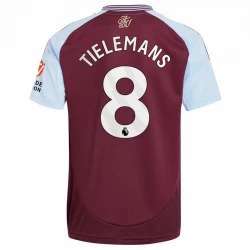 Aston Villa Tielemans #8 Fodboldtrøjer 2024-25 Hjemmebanetrøje Mænd