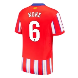 Atlético Madrid Koke #6 Fodboldtrøjer 2024-25 Hjemmebanetrøje Mænd