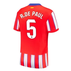 Atlético Madrid R.De Paul #5 Fodboldtrøjer 2024-25 Hjemmebanetrøje Mænd