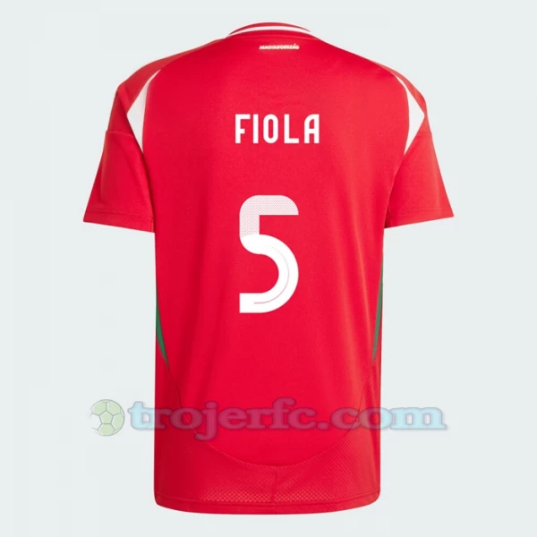 Attila Fiola #5 Ungarn Fodboldtrøjer EM 2024 Hjemmebanetrøje Mænd