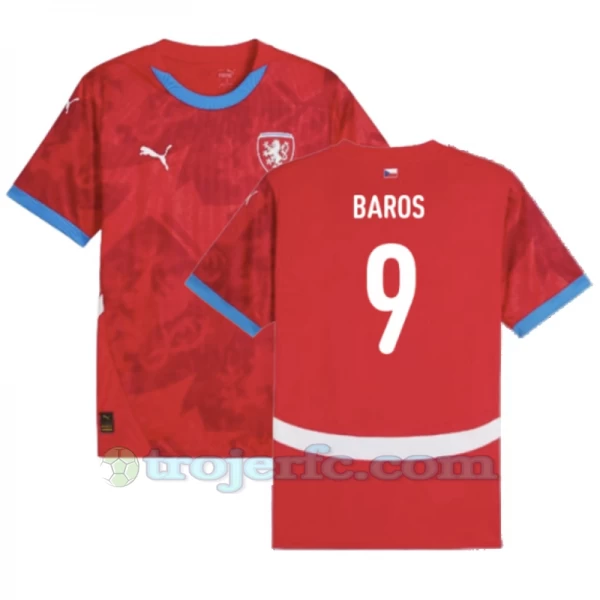 Baros #9 Tjekkiet Fodboldtrøjer EM 2024 Hjemmebanetrøje Mænd