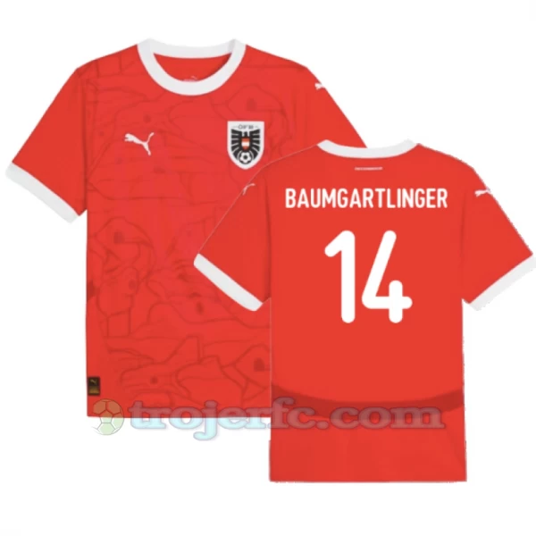 Baumgartlinger #14 Østrig Fodboldtrøjer EM 2024 Hjemmebanetrøje Mænd
