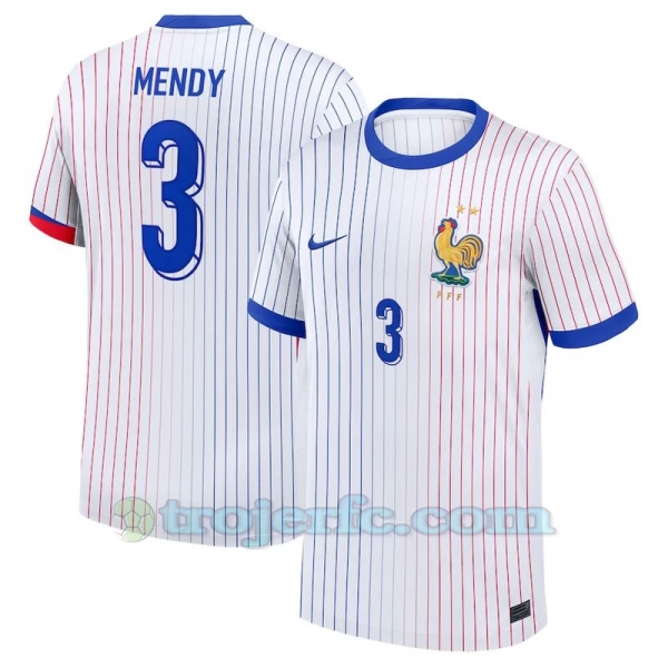 Benjamin Mendy #3 Frankrig Fodboldtrøjer EM 2024 Udebanetrøje Mænd
