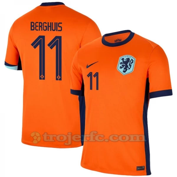 Berghuis #11 Holland Fodboldtrøjer EM 2024 Hjemmebanetrøje Mænd