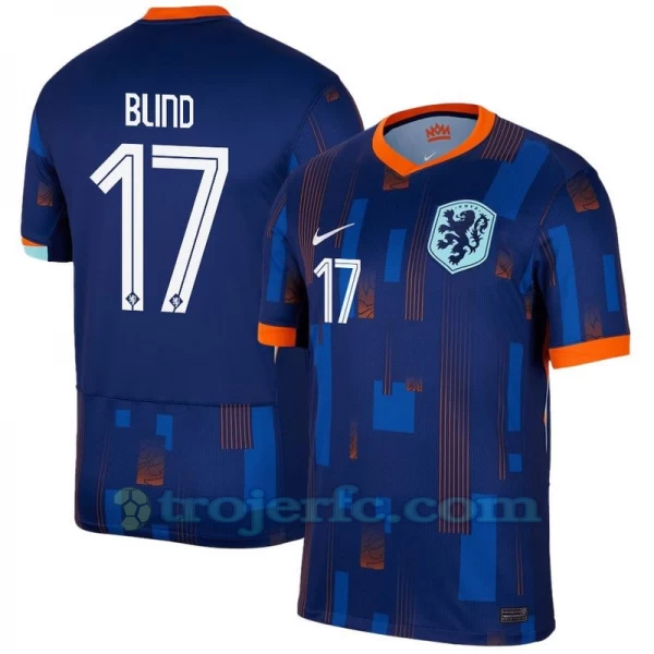 Blind #17 Holland Fodboldtrøjer EM 2024 Udebanetrøje Mænd