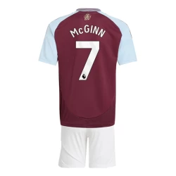 Børn Aston Villa McGinn #7 Fodboldtrøjer 2024-25 Hjemmebanesæt