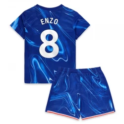 Børn Chelsea FC Enzo Fernández #8 Fodboldtrøjer 2024-25 Hjemmebanesæt