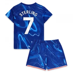 Børn Chelsea FC Raheem Sterling #7 Fodboldtrøjer 2024-25 Hjemmebanesæt