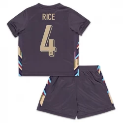 Børn Declan Rice #4 England Fodboldsæt EM 2024 Udebanetrøje