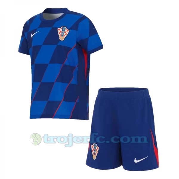 Børn Kroatien Fodboldsæt EM 2024 Udebanetrøje
