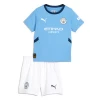 Børn Manchester City Kevin De Bruyne #17 Fodboldtrøjer 2024-25 Hjemmebanesæt