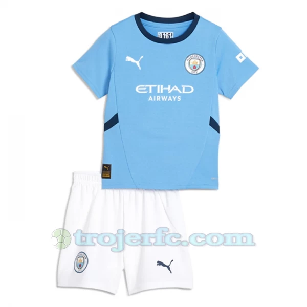Børn Manchester City Fodboldtrøjer 2024-25 Hjemmebanesæt