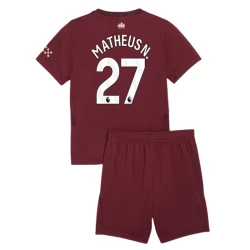 Børn Manchester City Fodboldtrøjer Matheus N. #27 2024-25 Tredjesæt