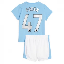 Børn Manchester City Phil Foden #47 Fodboldtrøjer 2023-24 Hjemmebanesæt