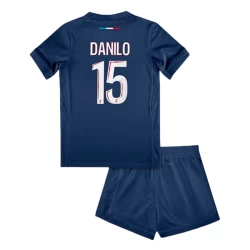 Børn Paris Saint-Germain PSG Danilo #15 Fodboldtrøjer 2024-25 Hjemmebanesæt