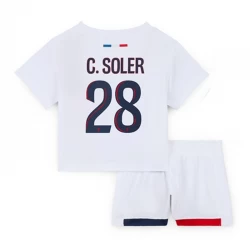 Børn Paris Saint-Germain PSG Fodboldsæt 2024-25 C.Soler #28 Udebanetrøje