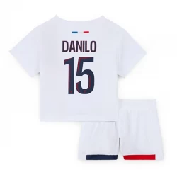 Børn Paris Saint-Germain PSG Fodboldsæt 2024-25 Danilo #15 Udebanetrøje