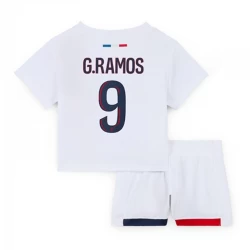 Børn Paris Saint-Germain PSG Fodboldsæt 2024-25 G.Ramos #9 Udebanetrøje